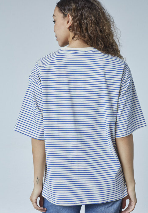 Sisters Point ( Dame ) - SISTERS POINT - VEZ-SS | T-SHIRT CREAM/BLUE