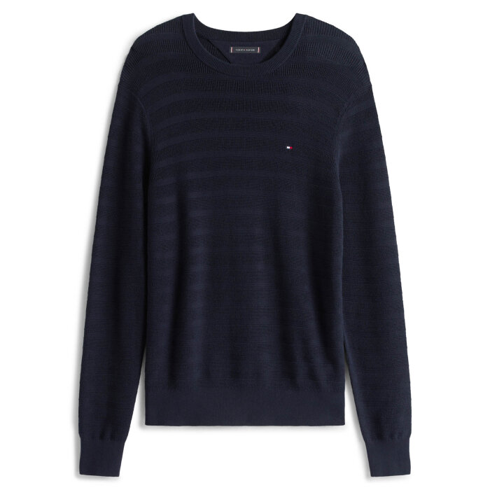 Tommy Hilfiger  - Tommy Hilfiger - Stripe structure crew | Strik Desert Sky
