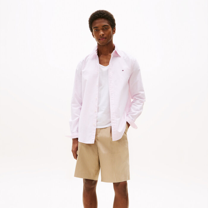 Tommy Hilfiger  - Tommy Hilfiger - Oxford stripe shirt | Skjorte Rose Petal