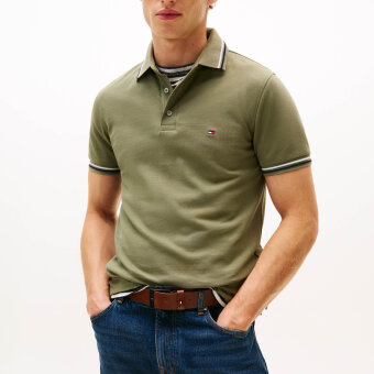 Tommy Hilfiger  - Tommy Hilfiger - Tipped slim fit | Polo T-shirt Battle Green 