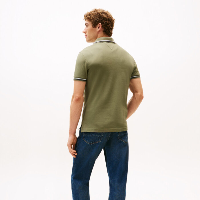 Tommy Hilfiger  - Tommy Hilfiger - Tipped slim fit | Polo T-shirt Battle Green 
