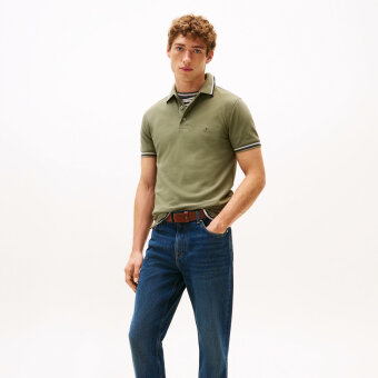 Tommy Hilfiger  - Tommy Hilfiger - Tipped slim fit | Polo T-shirt Battle Green 