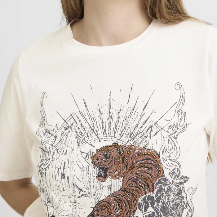 Pulz Jeans ( Dame )  - PULZ - PZKHARI | T-SHIRT CLOUD DANCER