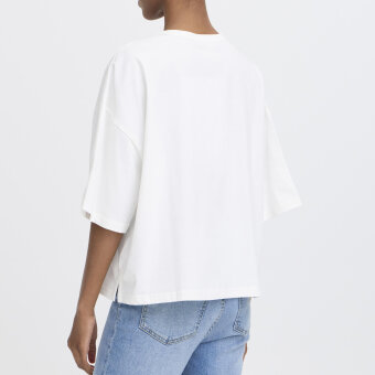 ICHI ( Dame ) - ICHI - IHPLAMER EX LOOSE SS | T-SHIRT CLOUD DANCER