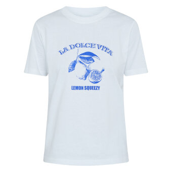 Sisters Point ( Dame ) - SISTERS POINT - HEKA-SS2 | T-SHIRT WHITE/B.COBALT
