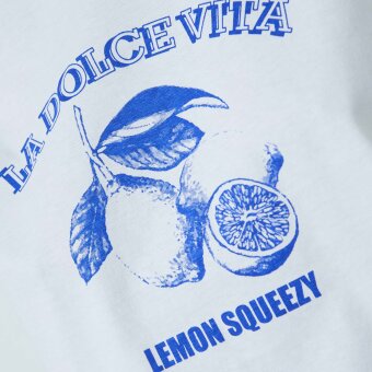 Sisters Point ( Dame ) - SISTERS POINT - HEKA-SS2 | T-SHIRT WHITE/B.COBALT