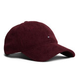 Tommy Hilfiger  - Tommy Hilfiger - TH flag 6 panel cord cap | Kasket Deep Burgundy