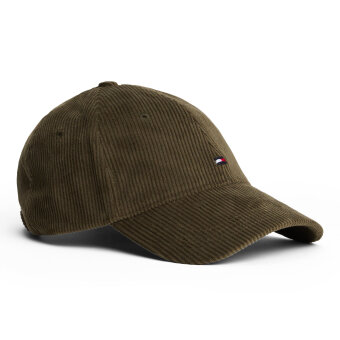 Tommy Hilfiger  - Tommy Hilfiger - TH flag 6 panel cord cap | Kasket Foxhunt Green