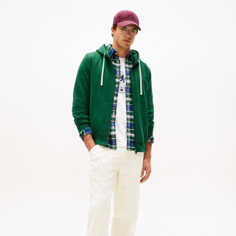 Tommy Hilfiger  - Tommy Hilfiger - Essential fleece zip through | Cardigan Ornamental Green