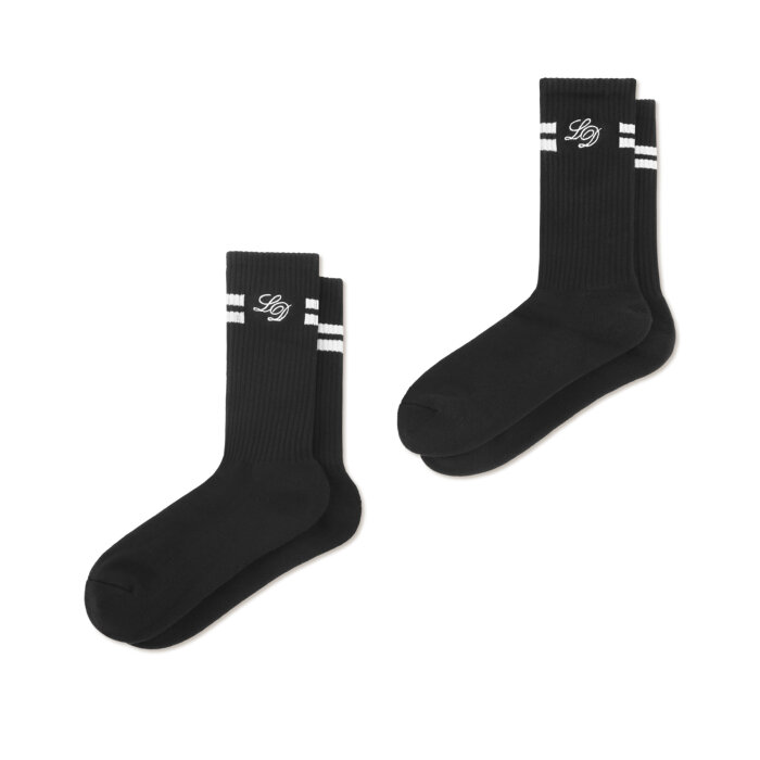 LES DEUX - Les Deux - Half Terry socks | Tennissokker Black