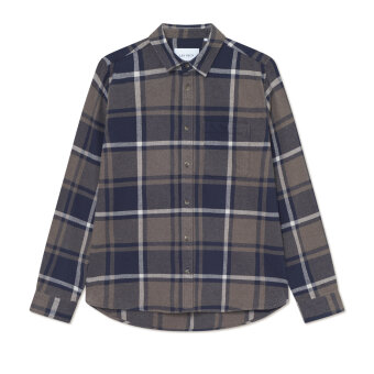 LES DEUX - Les Deux - Jeremy flannel shirt | Skjorte Dark Navy