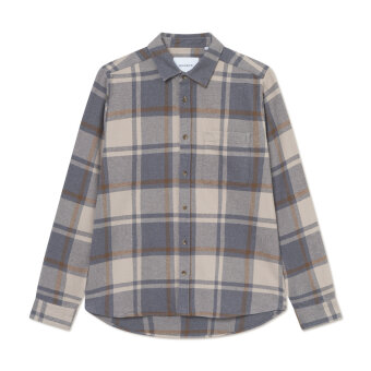 LES DEUX - Les Deux - Jeremy flannel shirt | Skjorte Grey Melange