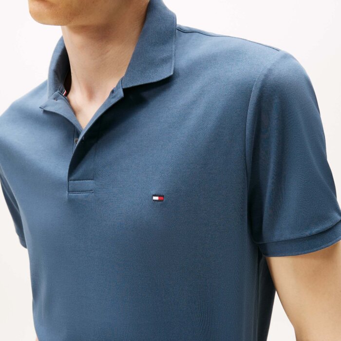Tommy Hilfiger  - Tommy Hilfiger - TH liquid cotton | Polo T-shirt Aegean sea