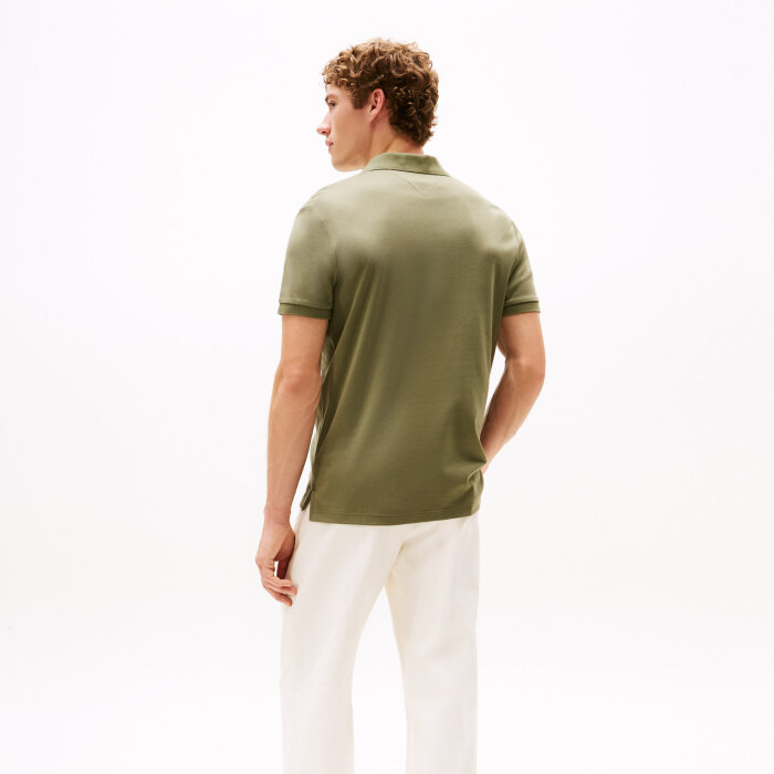 Tommy Hilfiger  - Tommy Hilfiger - TH liquid cotton | Polo T-shirt Battle Green 