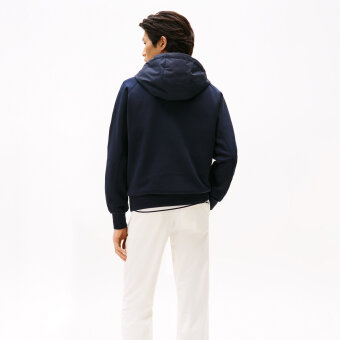 Tommy Hilfiger  - Tommy Hilfiger - TH mix media 1/4 zip hoodie | Sweatshirt Desert Sky