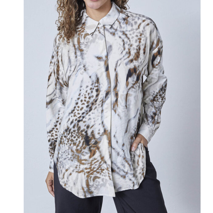 Love&divine ( Dame ) - LOVE&DIVINE - LOVE1107-1 | SKJORTE CREAM/BROWN