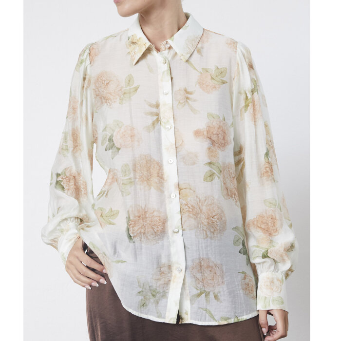 Love&divine ( Dame ) - LOVE&DIVINE - LOVE919-18 | SKJORTE CREAM FLOWER