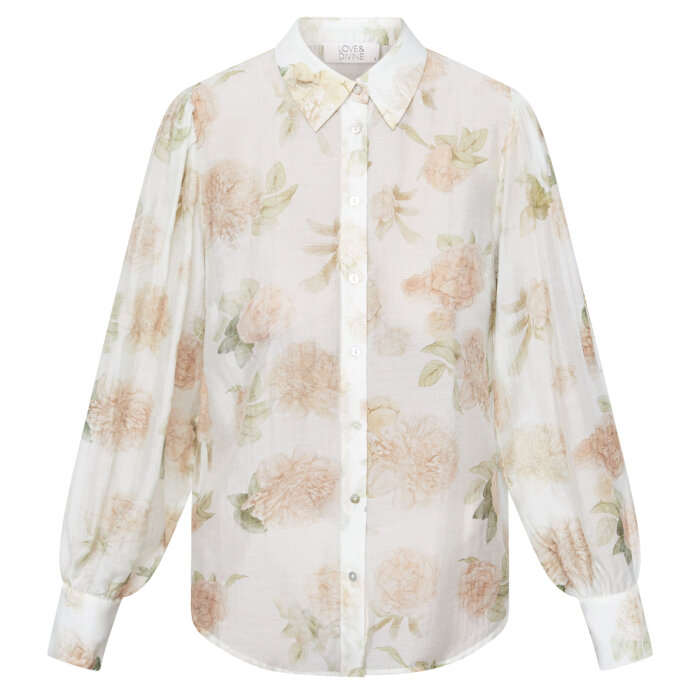 Love&divine ( Dame ) - LOVE&DIVINE - LOVE919-18 | SKJORTE CREAM FLOWER