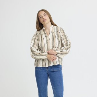 Pulz Jeans ( Dame )  - PULZ - PZTANNIE BLOUSE | SKJORTE ANTQUE WHITE