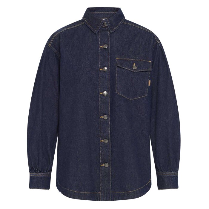 Pulz Jeans ( Dame )  - PULZ - PZLIRA SHIRT | SKJORTE DARK BLUE DENIM