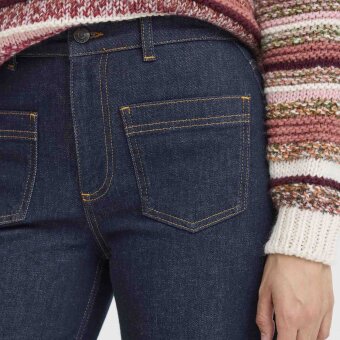 Pulz Jeans ( Dame )  - PULZ - PZLIRA UHW | JEANS WIDE LEG DARK BLUE DENIM