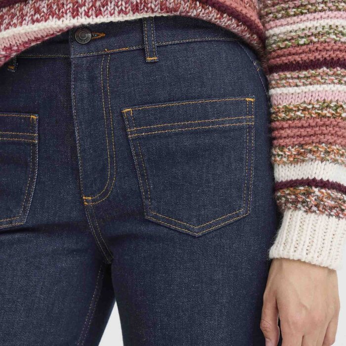 Pulz Jeans ( Dame )  - PULZ - PZLIRA UHW | JEANS WIDE LEG DARK BLUE DENIM