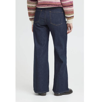 Pulz Jeans ( Dame )  - PULZ - PZLIRA UHW | JEANS WIDE LEG DARK BLUE DENIM