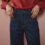 Pulz Jeans ( Dame )  - PULZ - PZLIRA UHW | JEANS WIDE LEG DARK BLUE DENIM