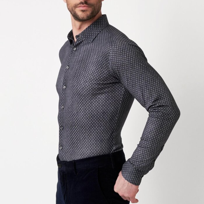 Desoto - Desoto - 87328 749 | Jersey Skjorte Navy Denim