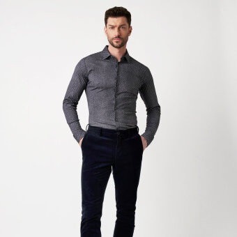 Desoto - Desoto - 87328 749 | Jersey Skjorte Navy Denim