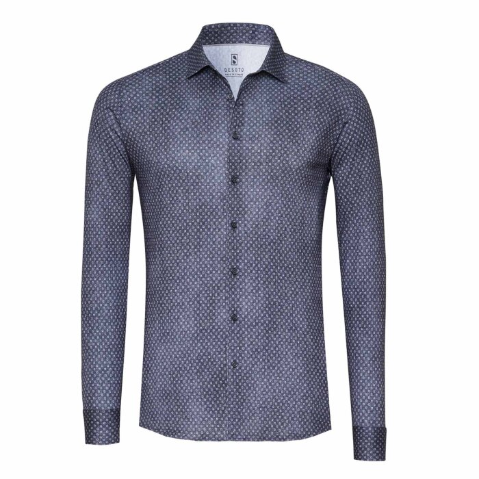 Desoto - Desoto - 87328 749 | Jersey Skjorte Navy Denim