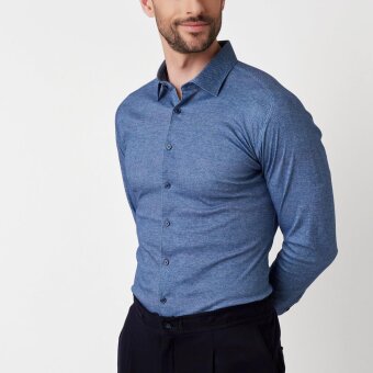 Desoto - Desoto - 87528 594 | Jersey Skjorte Blue twill