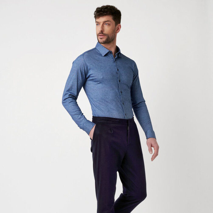 Desoto - Desoto - 87528 594 | Jersey Skjorte Blue twill