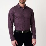 Desoto - Desoto - 88128 333 | Jersey Skjorte Burgundy Navy