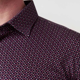 Desoto - Desoto - 88128 333 | Jersey Skjorte Burgundy Navy