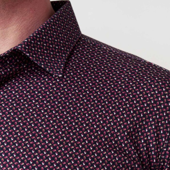 Desoto - Desoto - 88128 333 | Jersey Skjorte Burgundy Navy