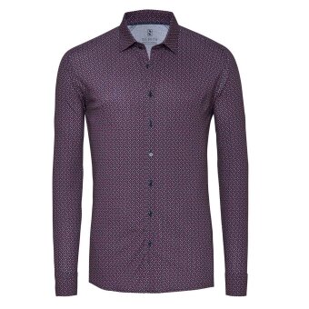 Desoto - Desoto - 88128 333 | Jersey Skjorte Burgundy Navy