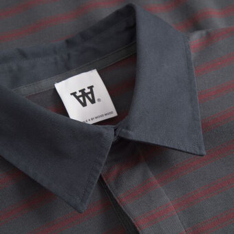 Double A by Wood Wood - Wood wood - Double A Landon | Polo Shirt Black Sand Stripe 