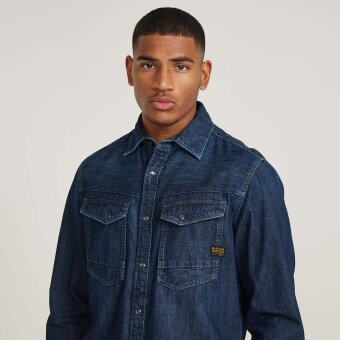 G-Star - G-Star - Dakota slim shirt | Denim Skjorte Worn in deep sea