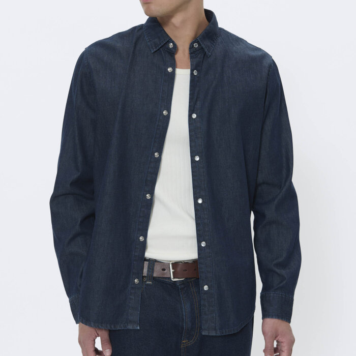 Matinique - Matinique - Christaldo shirt | Skjorte dark washed denim