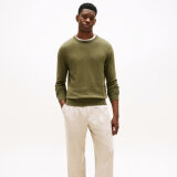 Tommy Hilfiger  - Tommy Hilfiger - TH cotton/cashmere crew neck | Strik Huntsman Green