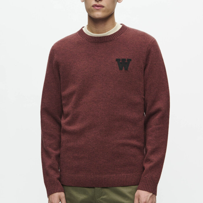 Double A by Wood Wood - Wood Wood - Tay sweater | Strik Dekadent Chocolate mel