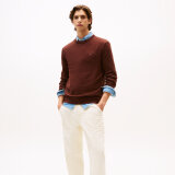 Tommy Hilfiger  - Tommy Hilfiger - TH cotton/cashmere crew neck | Strik Pure Brown
