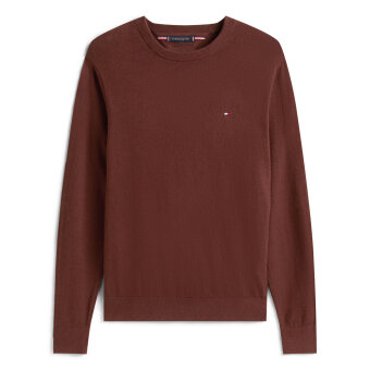 Tommy Hilfiger  - Tommy Hilfiger - TH cotton/cashmere crew neck | Strik Pure Brown
