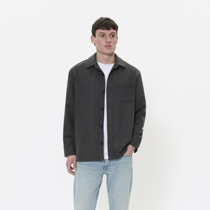 Matinique - Matinique - Cracow | Overshirt Dark Grey Mel