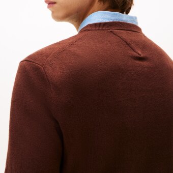 Tommy Hilfiger  - Tommy Hilfiger - TH cotton/cashmere crew neck | Strik Pure Brown