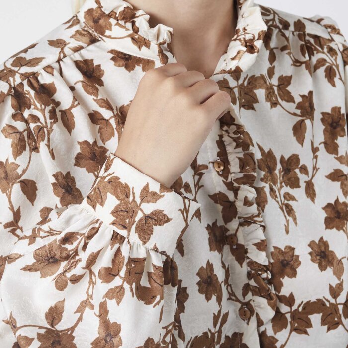 Sisters Point ( Dame ) - SISTERS POINT - VIRSA-SH11 | SKJORTE COGNAC FLOWER