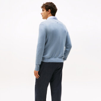 Tommy Hilfiger  - Tommy Hilfiger - TH cotton/cashmere crew neck | Strik Brisk Blue