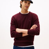 Tommy Hilfiger  - Tommy Hilfiger - TH cotton/cashmere crew neck | Strik Deep Burgundy
