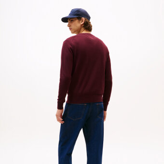 Tommy Hilfiger  - Tommy Hilfiger - TH cotton/cashmere crew neck | Strik Deep Burgundy